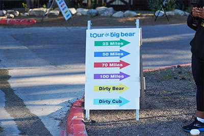 Tour de Big Bear course arrows