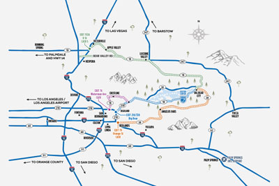 Visit Big Bear map to Big Bear Lake, CA